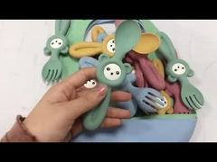 Cucchiai svegli molli di Panda Style Silicone Forks And per i bambini del bambino